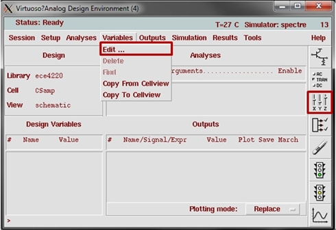 Figure 4. Edit variables