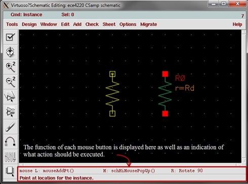 Figure 6. Placing a component