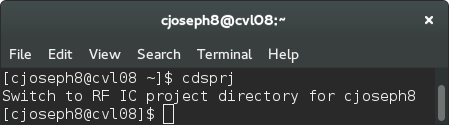 Figure 2. Change to the project directory
