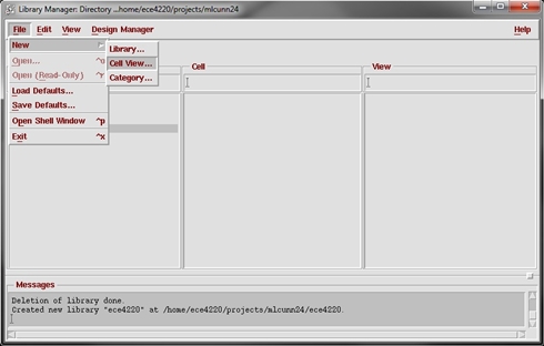 Figure 13. Create new cell view