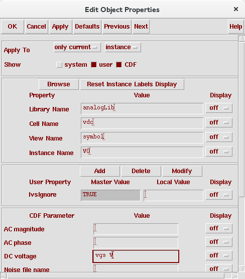 Figure 17. Edit object properties dialog box.