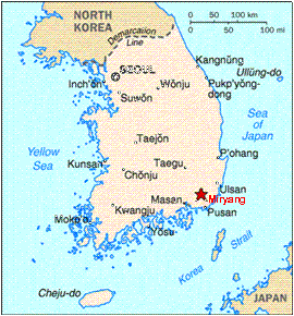 Map of South Korea